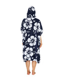Towel - Adult Hooded Towel - Classic Hooded - Hibiscus Navy