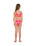 Girls - Swim Bikini Set - Crop Bikini Set - Hibiscus Melon Pink