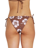 Womens - Swim Bottom - Tie Side - Revo Poseidon - Reversible Hibiscus Coco Pink