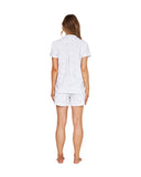 Womens - Terry Shirt - Weekender Shirt - Hibiscus White