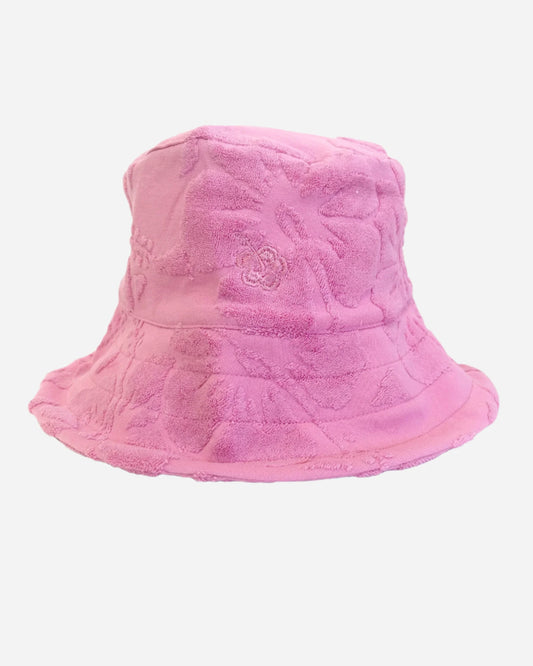 Okanui Weekender Terry Adult bucket hat in Hibiscus Pink