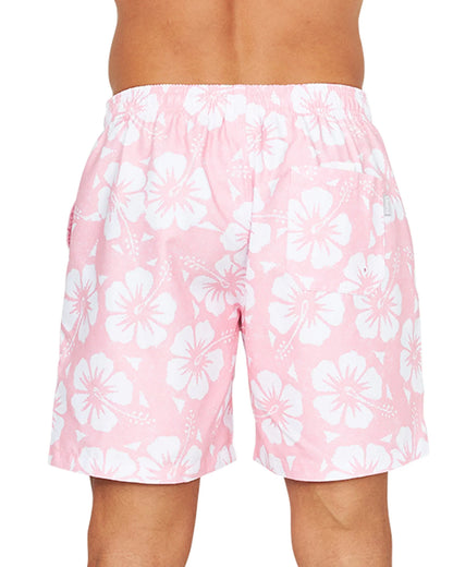 Mens - Swim Short - Hibiscus Washed Pink
