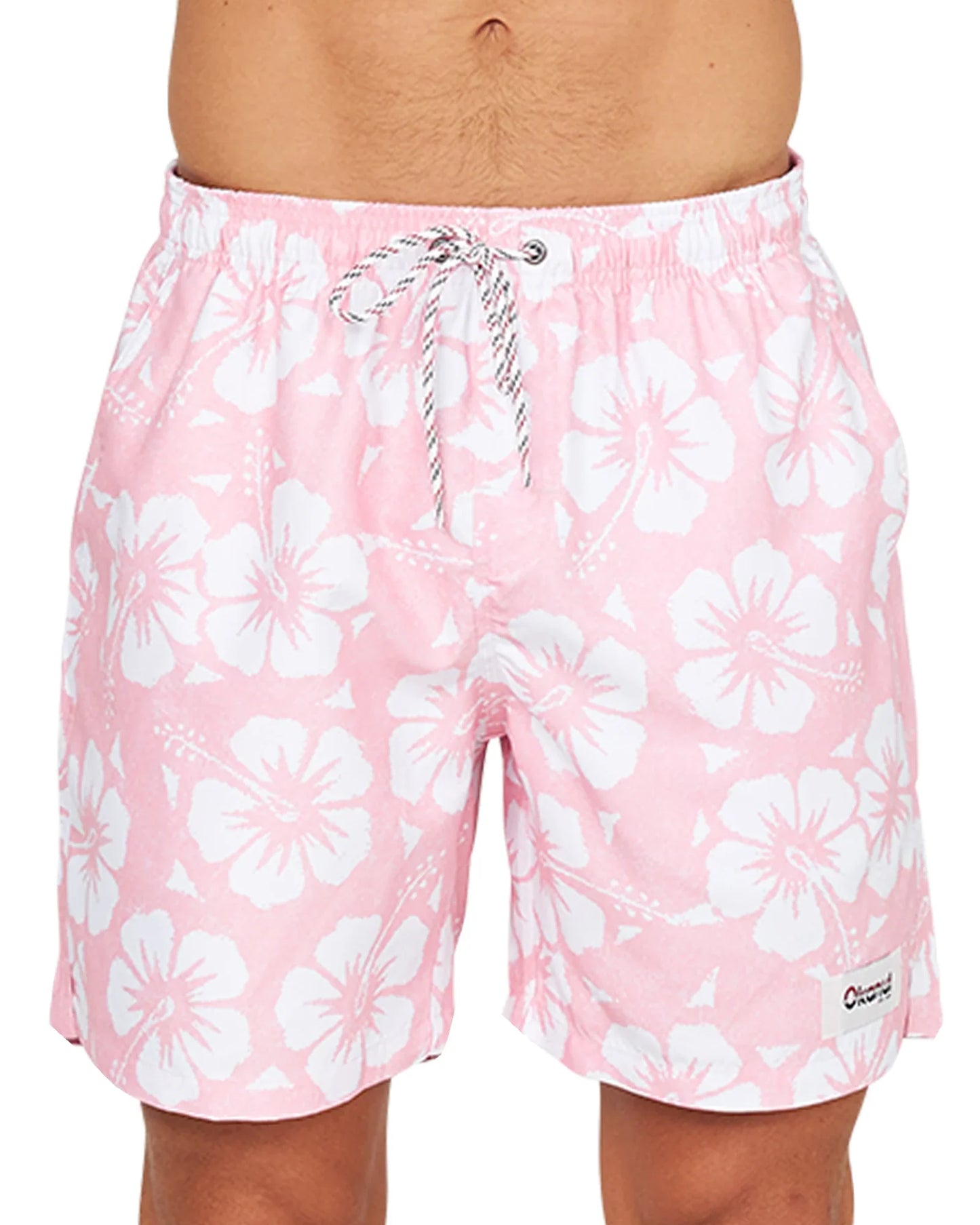 Mens - Swim Short - Hibiscus Washed Pink