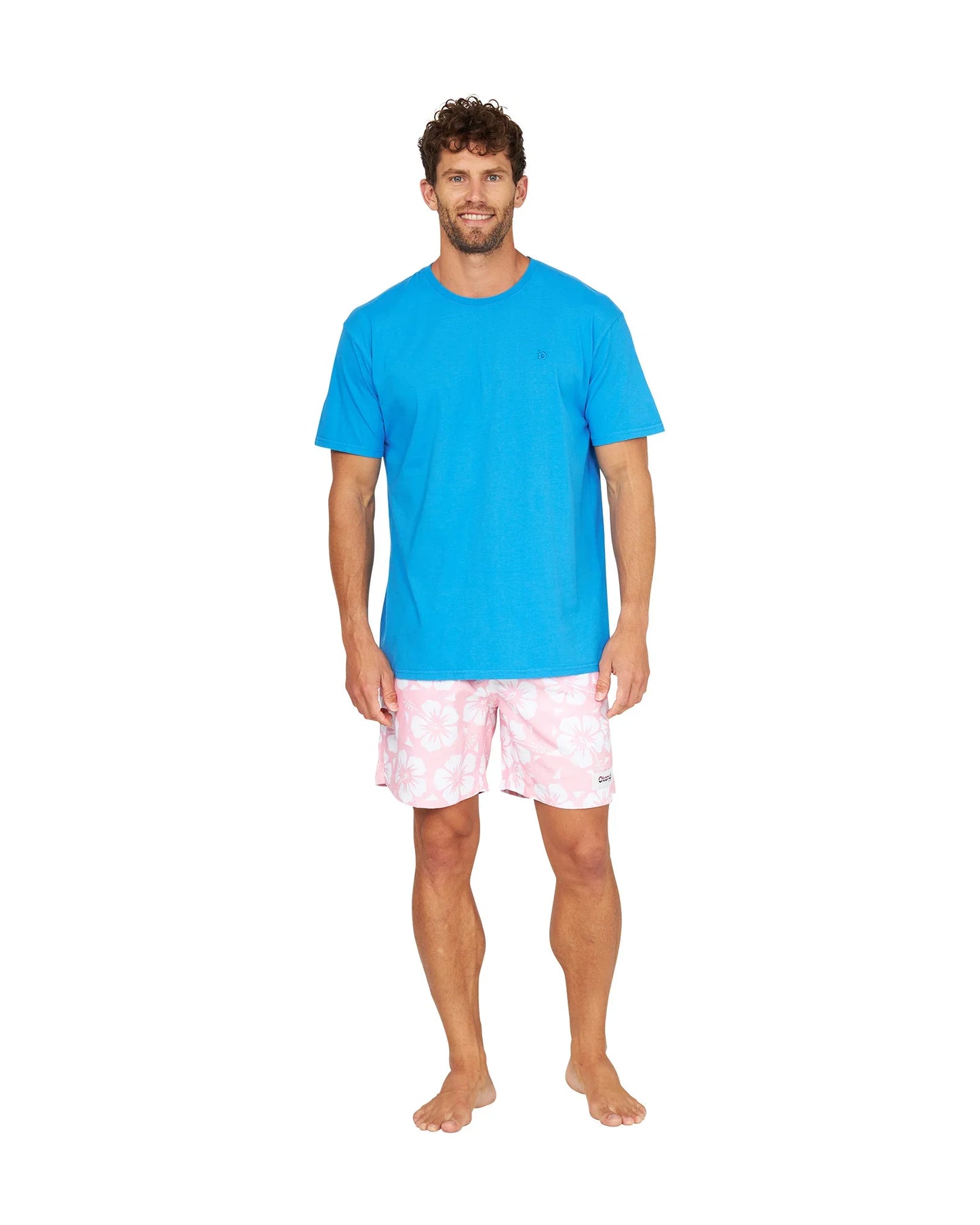 Mens - Swim Short - Hibiscus Washed Pink