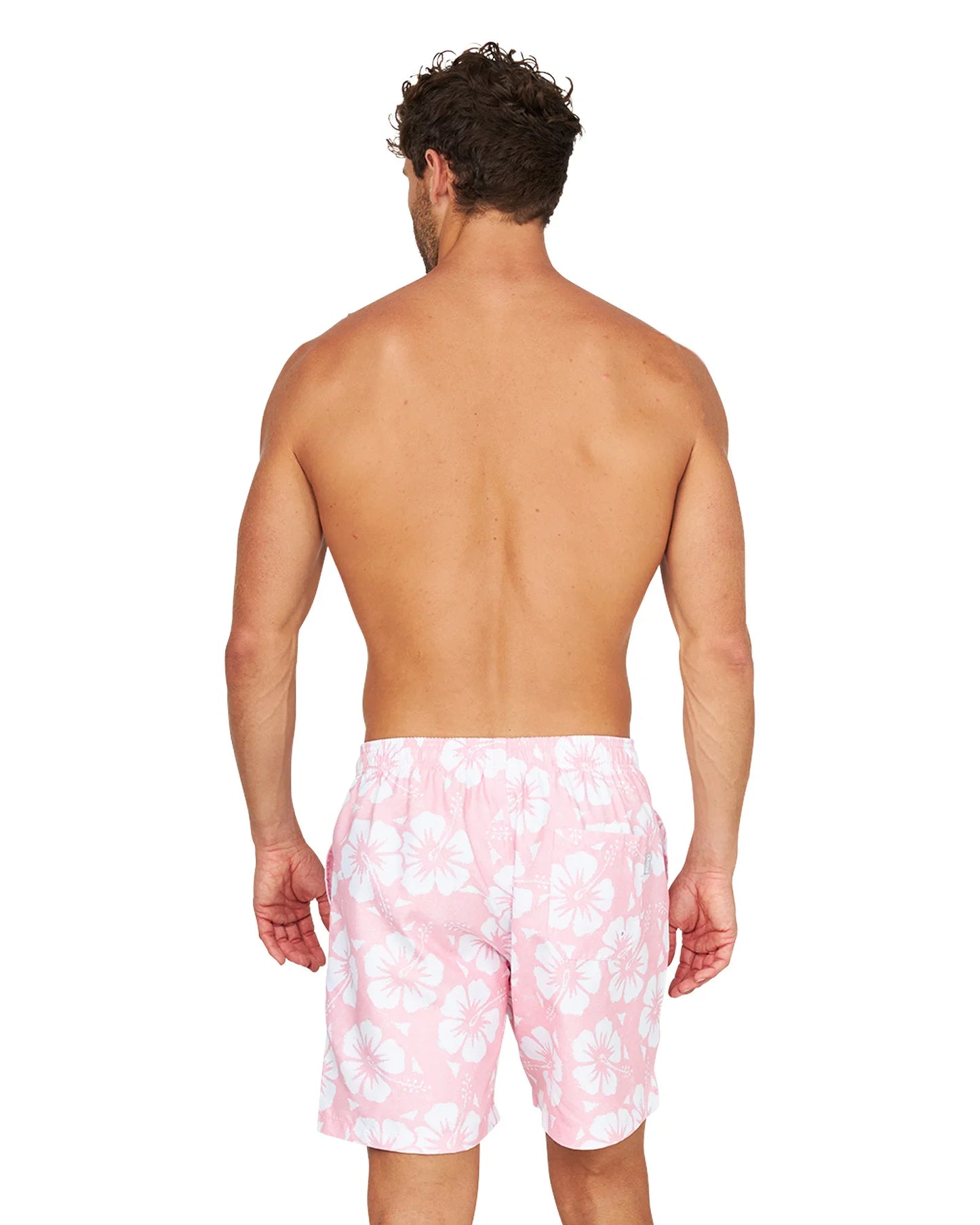 Mens - Swim Short - Hibiscus Washed Pink
