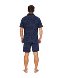 Mens - Terry Jacquard Shirt - Starboard - Hibiscus Navy