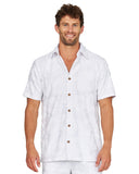 Mens - Terry Jacquard Shirt - Starboard - Hibiscus White