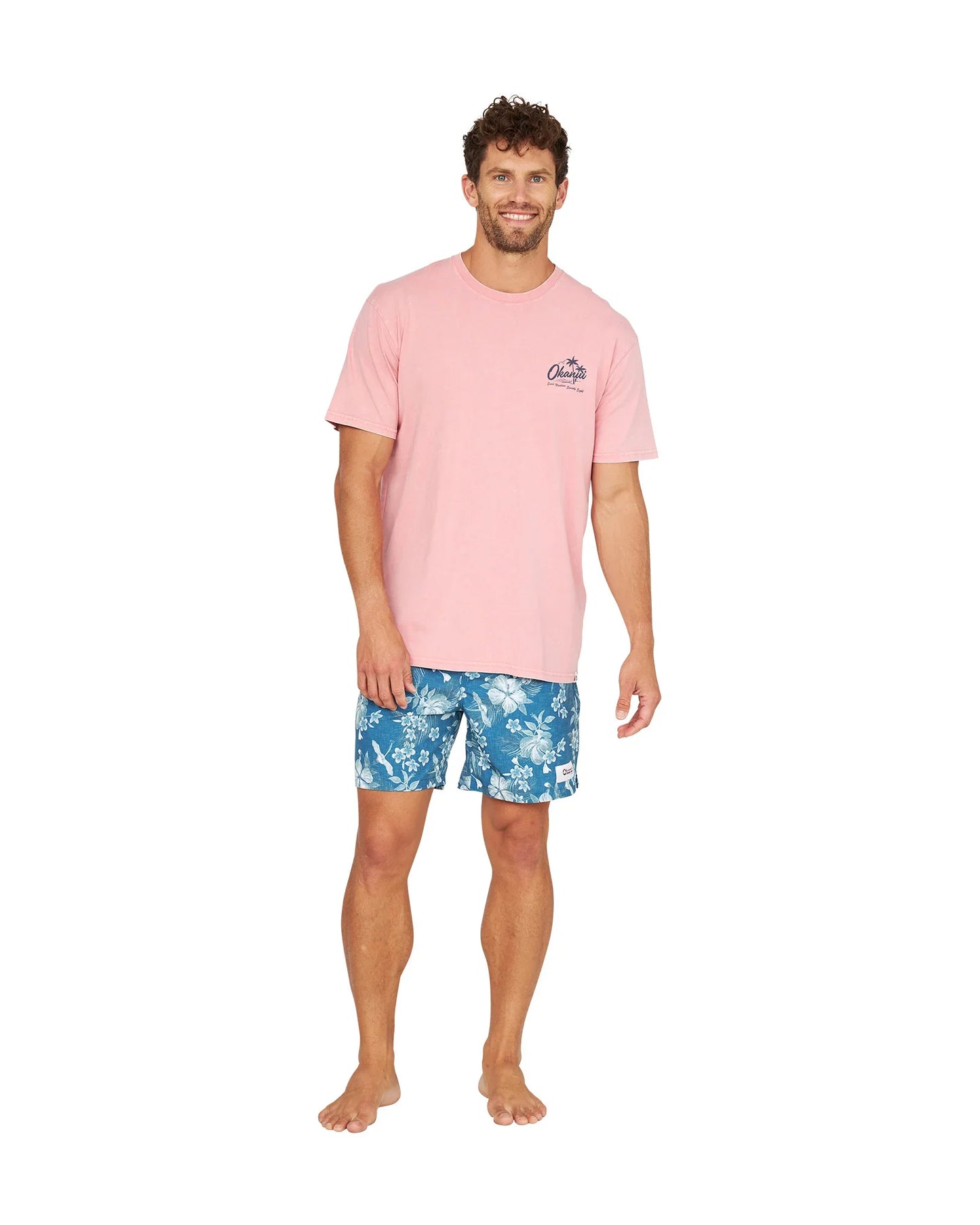 Mens - Stretch Swim Short - Tropic Shores - Teal