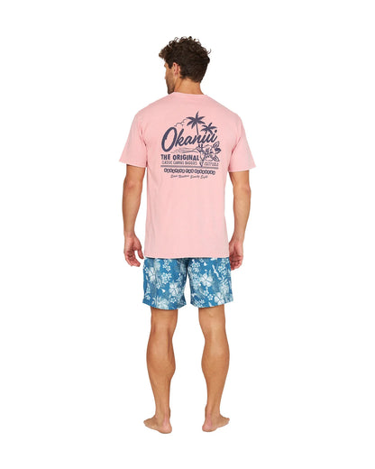 Mens - Stretch Swim Short - Tropic Shores - Teal