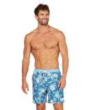 Mens - Stretch Swim Short - Tropic Shores - Teal
