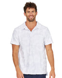 Mens - Polo Shirt - Weekend Terry Jacquard Polo - Hibiscus White