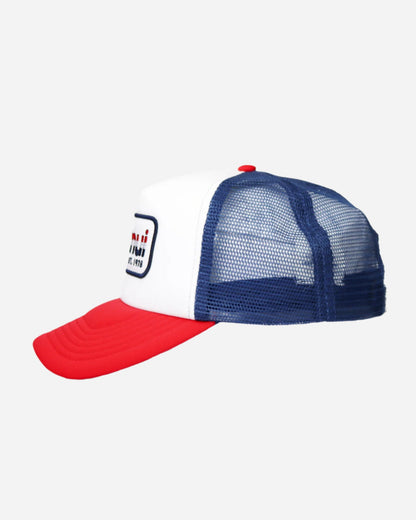 Kids - Trucker Cap - Old School - Red White Navy