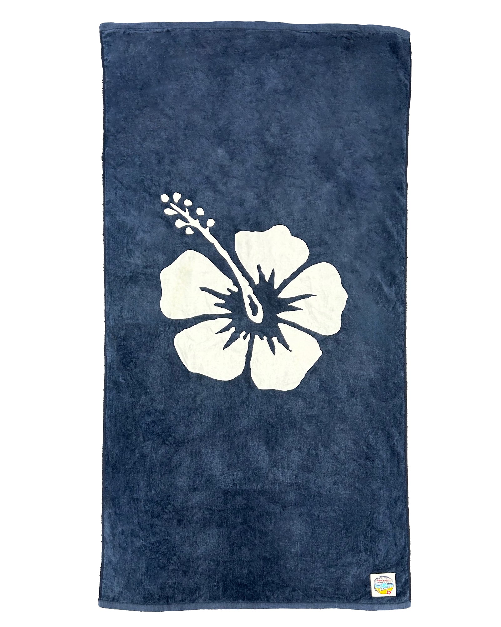 Towel - Hibiscus Beach Towel - Navy
