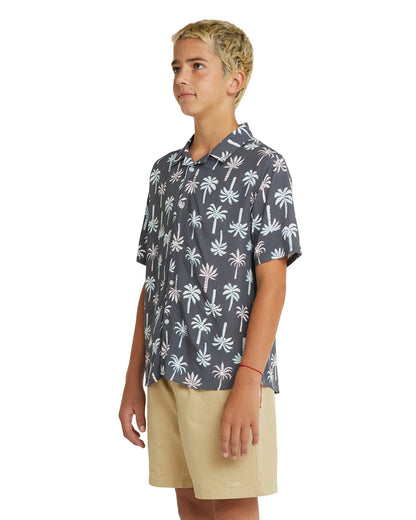 Boys - Short Sleeve Aloha Shirt - Ramshackle - Granite
