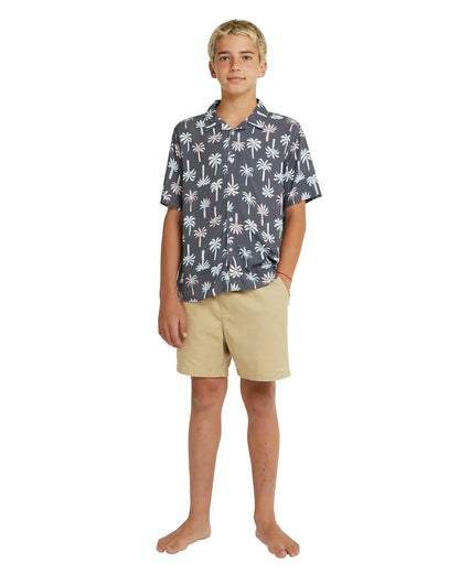 Boys - Short Sleeve Aloha Shirt - Ramshackle - Granite