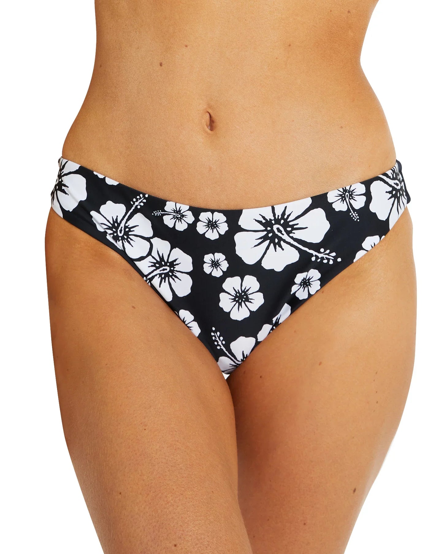 Womens - Swim Bottom - Arial - Hibiscus Black