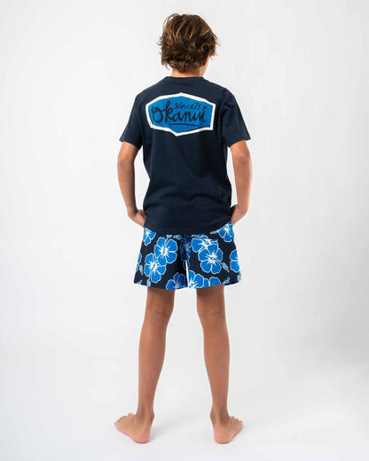 Boys Script T'Shirt - Navy