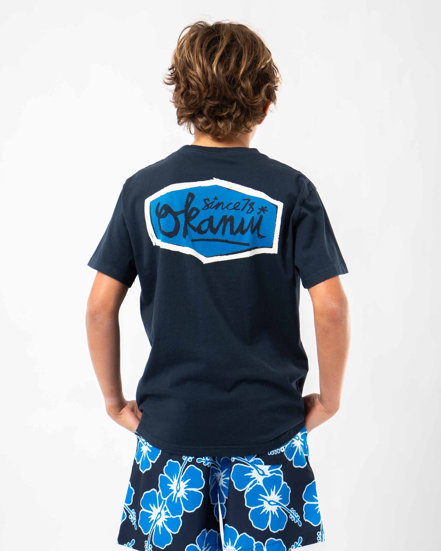Boys Script T'Shirt - Navy
