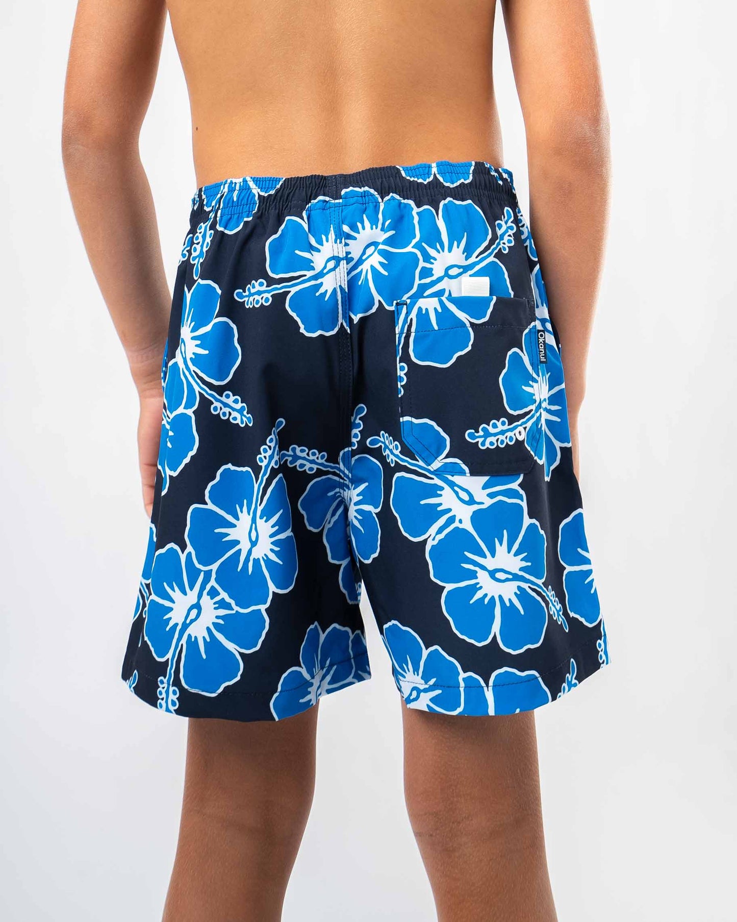 Boys Way Back When Swim Short - Navy Sea White