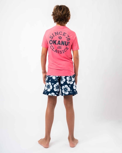 Boys Ikon Short Sleeve Rashie -Pink