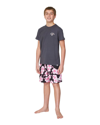 Boys - T-Shirt - Hula Skull - Washed Black