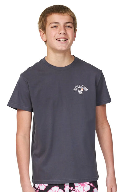 Boys - T-Shirt - Hula Skull - Washed Black