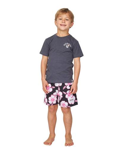 Boys - T-Shirt - Hula Skull - Washed Black
