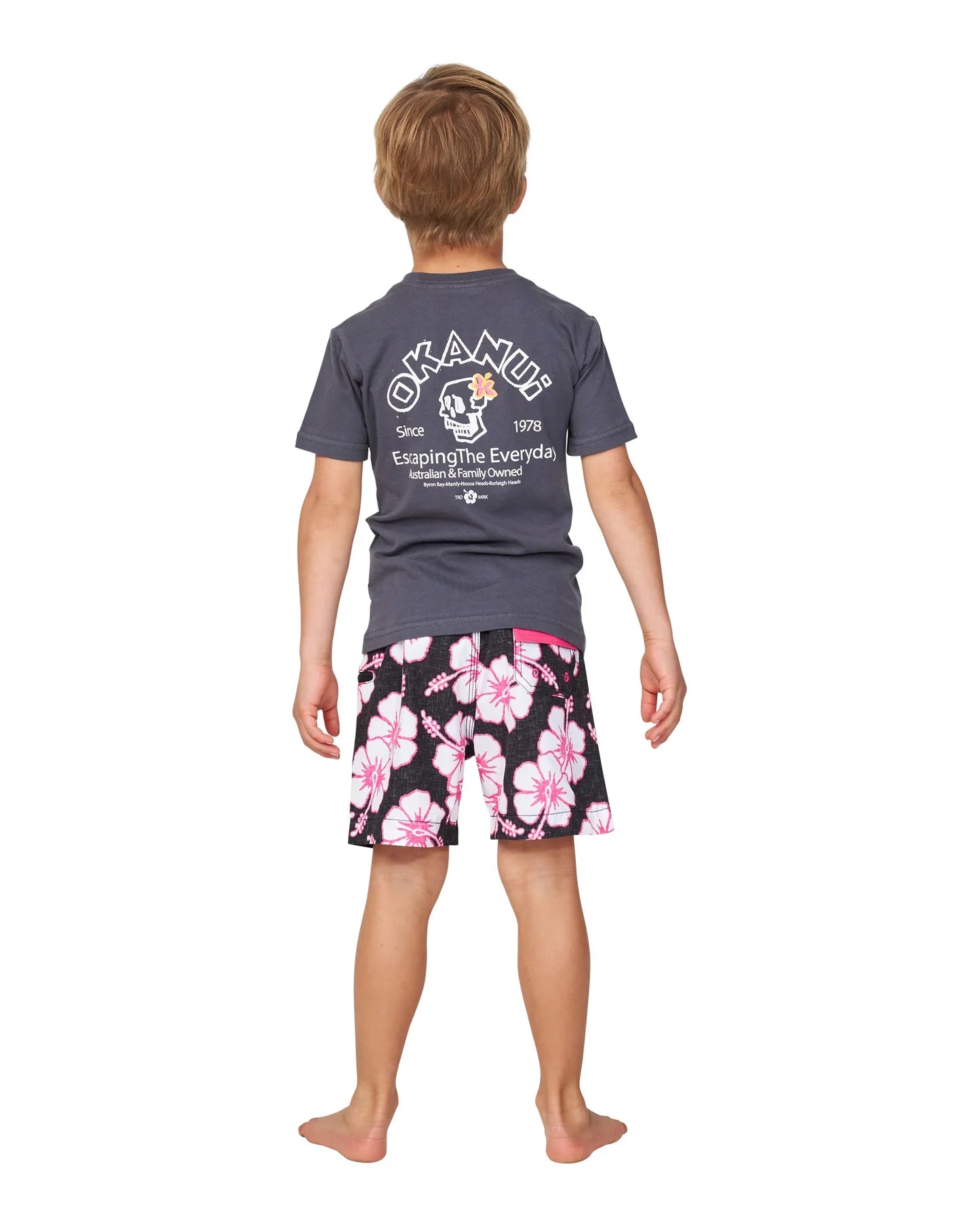Boys - T-Shirt - Hula Skull - Washed Black