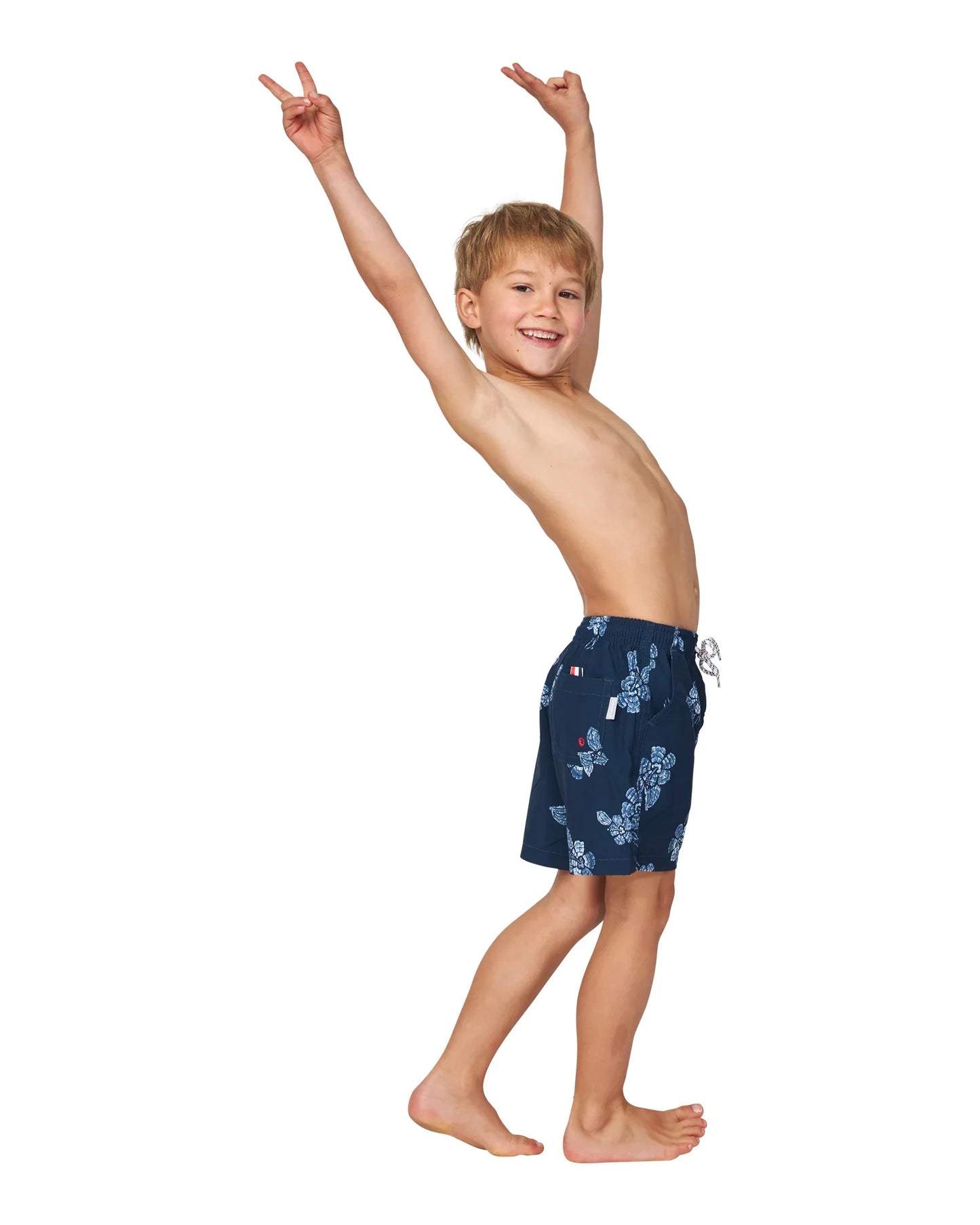 Boys - Stretch Swim Short - Whitewater - Navy
