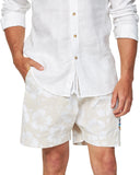 Classic light color shorts showing the side pocket and a logo at the bottom left.