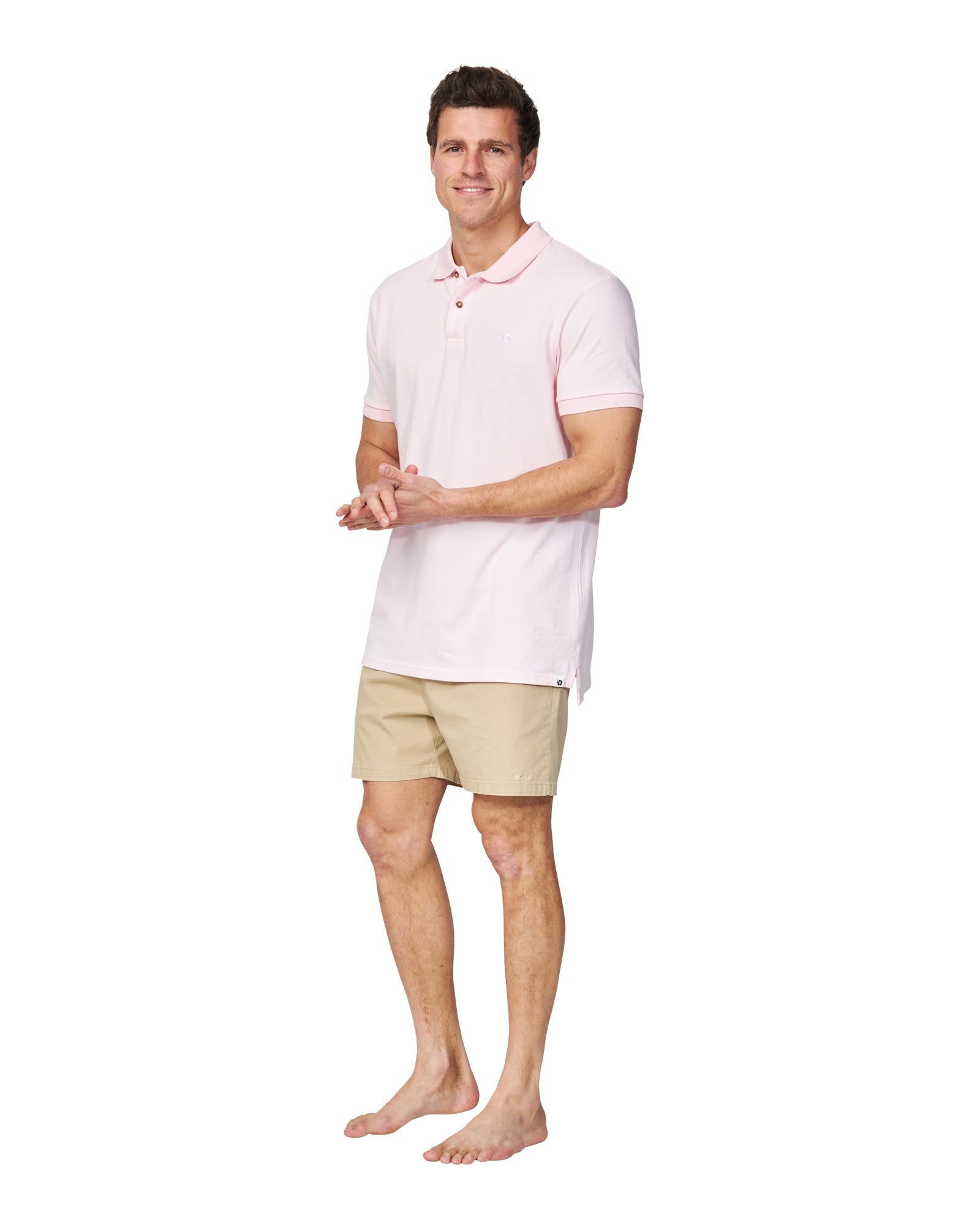 Mens - Polo Shirt - Classic Polo - Pale Pink