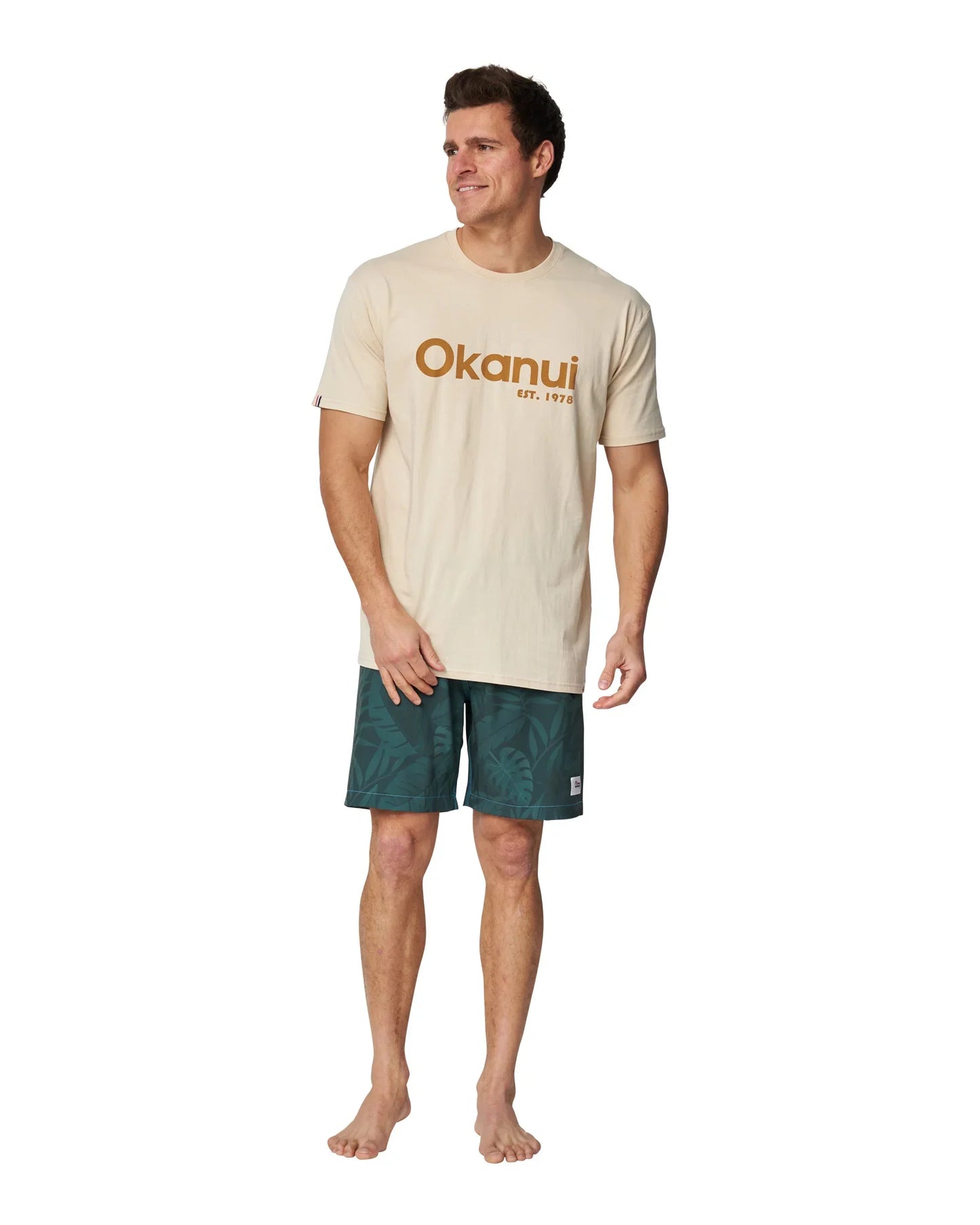 Mens - Stretch Swim Short - Jungle Stretch - Khaki