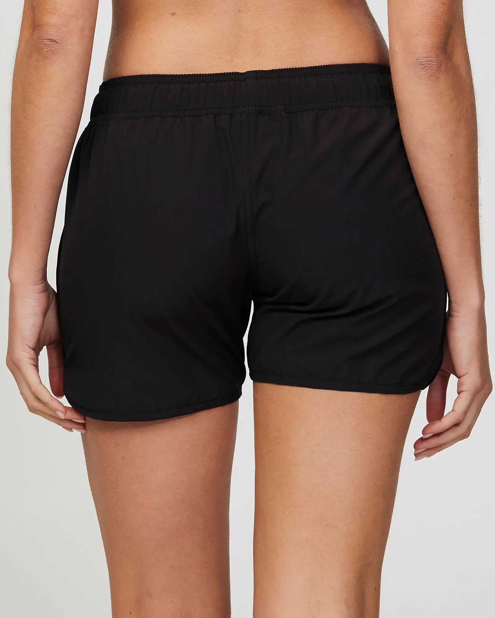 Close up back view of the Okanui Classic Swim Short for women.