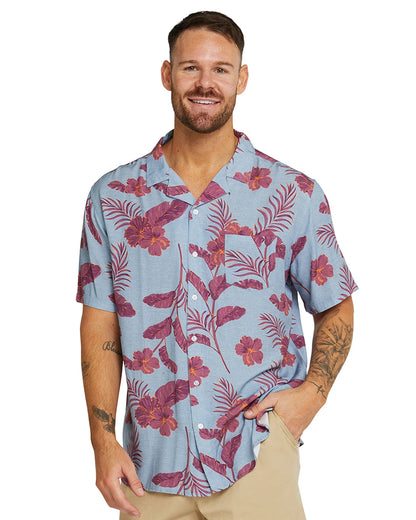 Mens - Aloha Shirt - Tropical Highlights - Steel