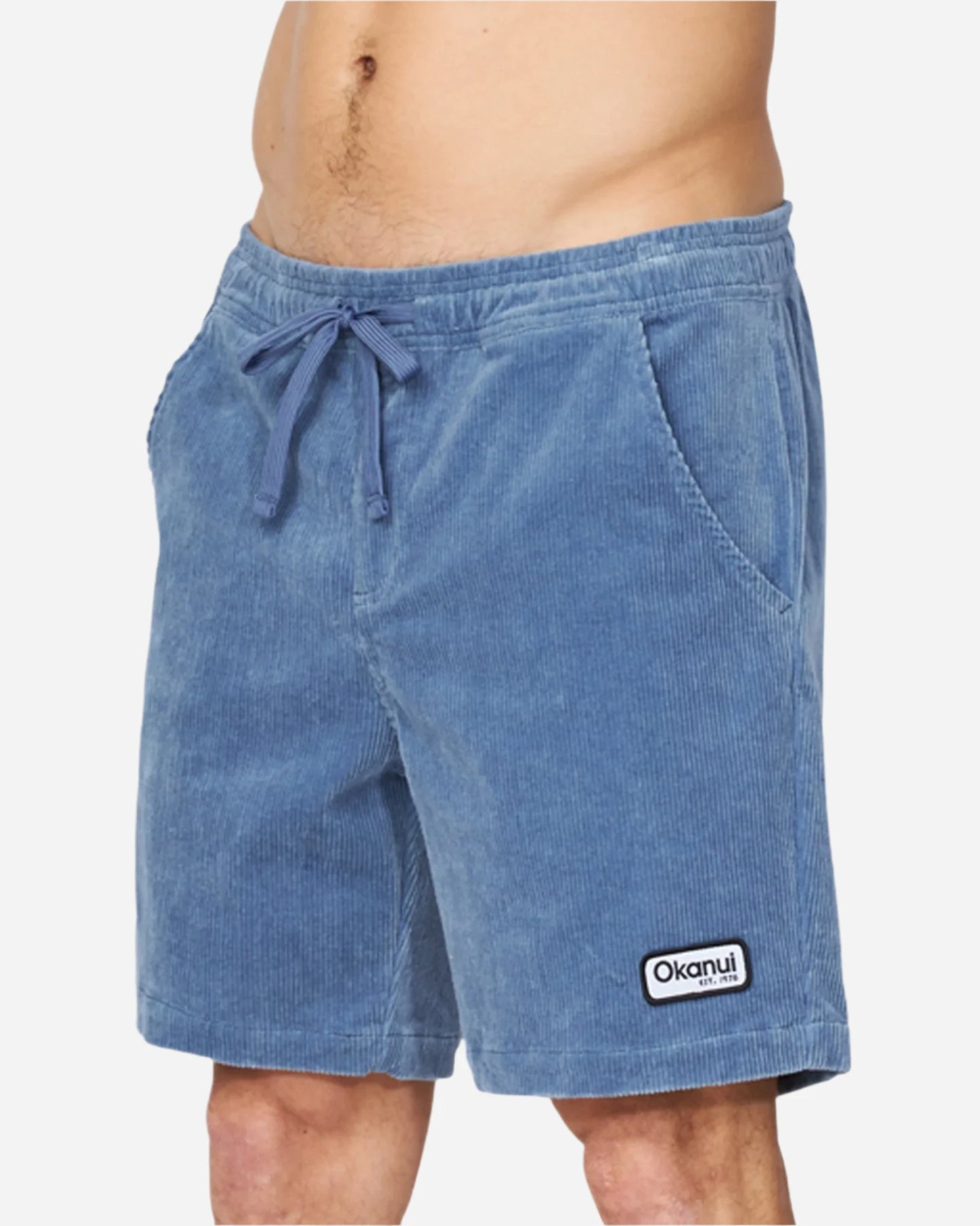 Mens - Stretch Cord Walk Shorts - Big Iron Cord - Blue