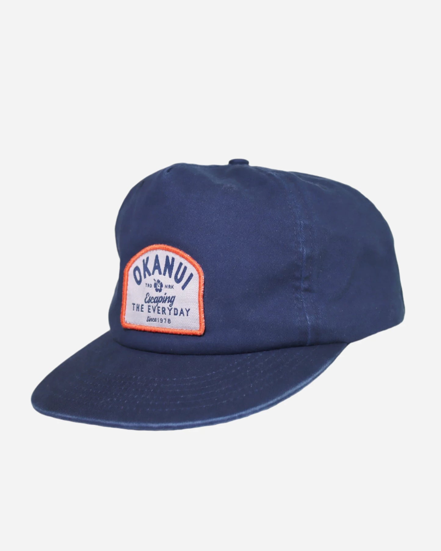 Okanui Classic Lock up snapback trucker cap in Navy