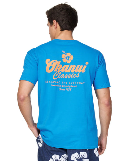 Mens - T-Shirt- Fast Lane - Bright Blue