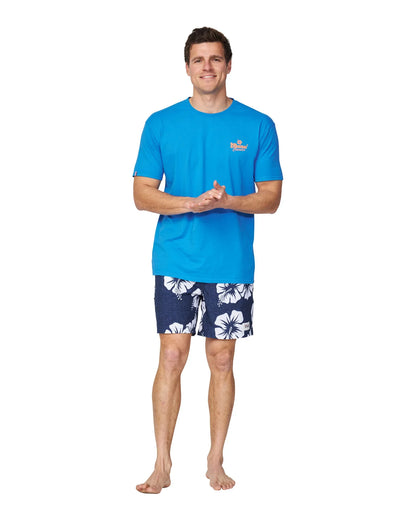 Mens - T-Shirt- Fast Lane - Bright Blue