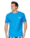 Mens - T-Shirt- Fast Lane - Bright Blue