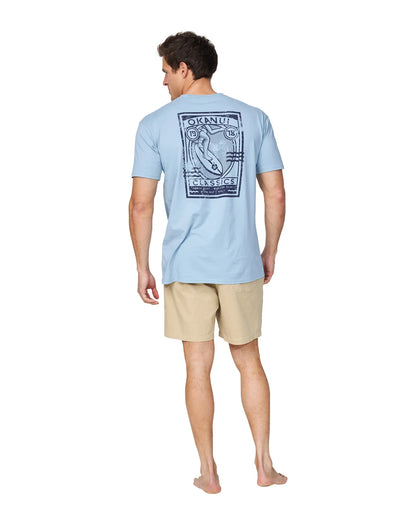 Mens - T-Shirt - Framed - Steel Blue