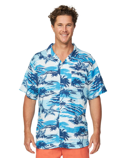 Mens - Aloha Shirt - Sun Daze - Blue