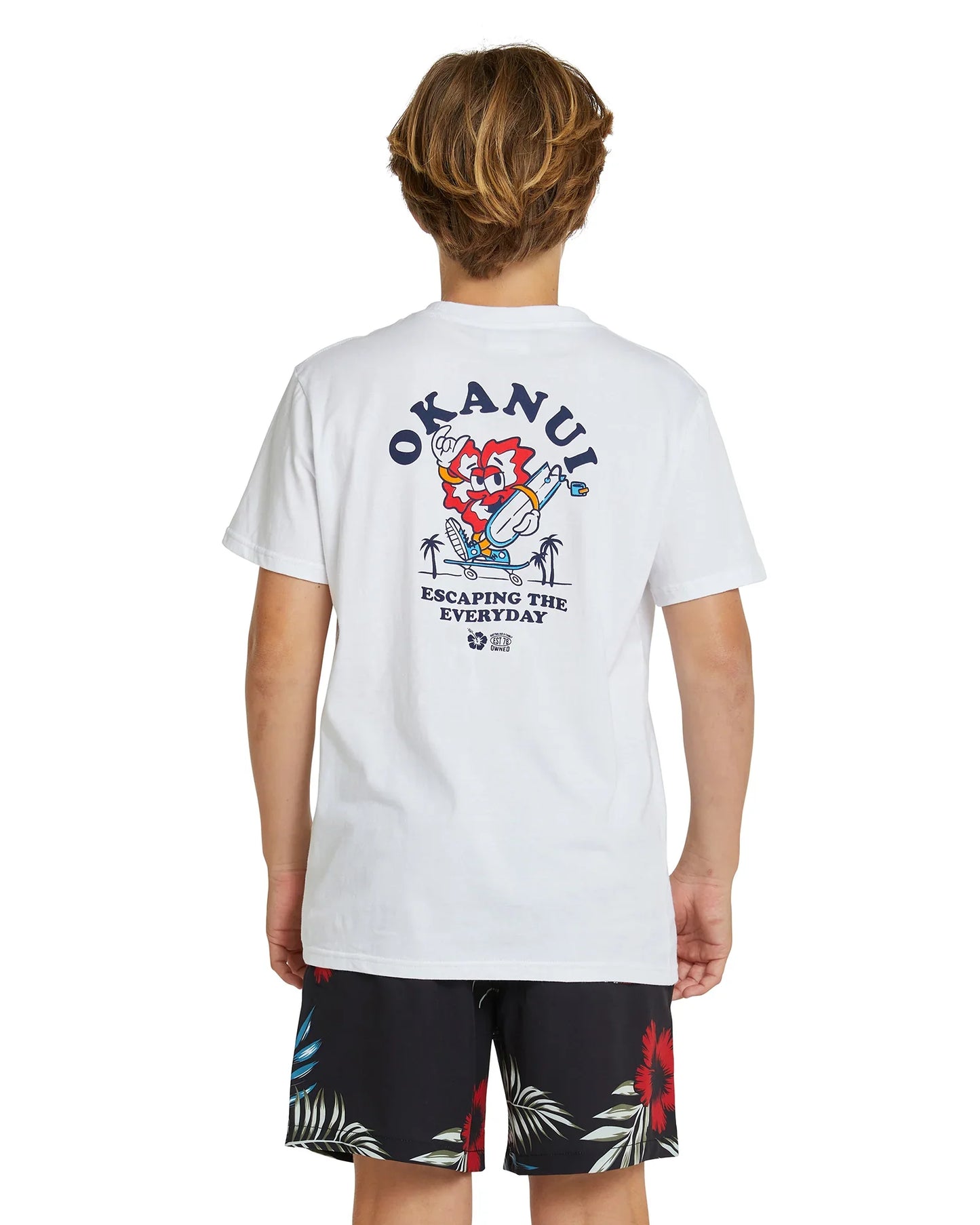 Boys - T-Shirt - Hibiscus Skate - White