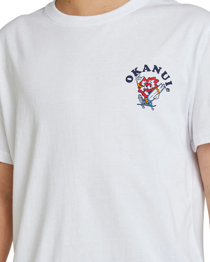 Boys - T-Shirt - Hibiscus Skate - White