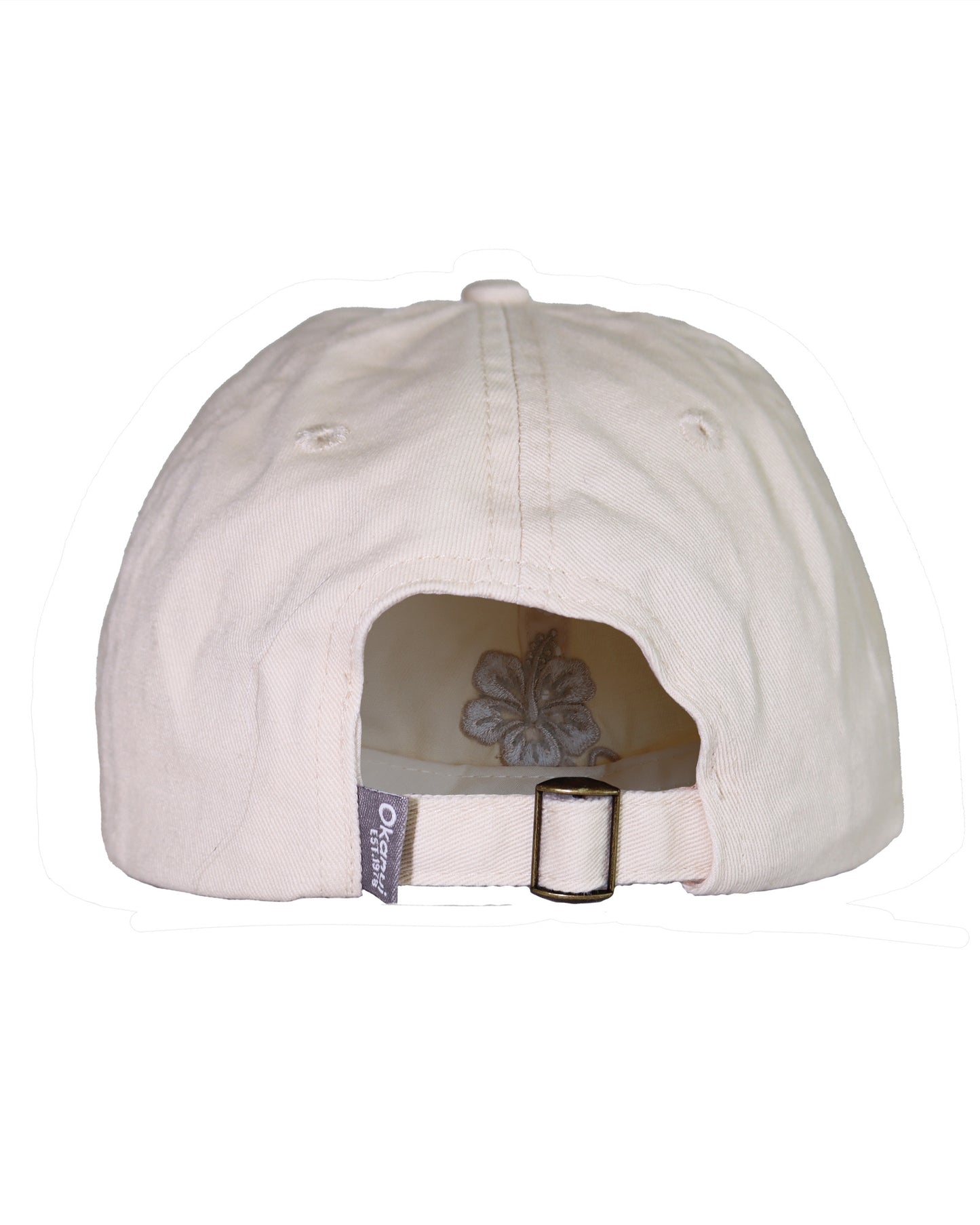 Back view of the Okanui Womens Snapback Trucker Cap in Natural