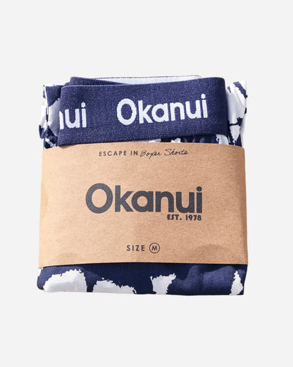 Folded Okanui boxers for men in blue and white color