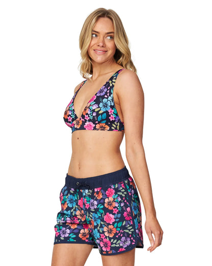 Womens - Swim Short - Tropicana Navy