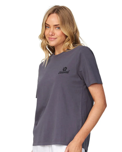 Womens - T-Shirt - Greetings - Washed Black