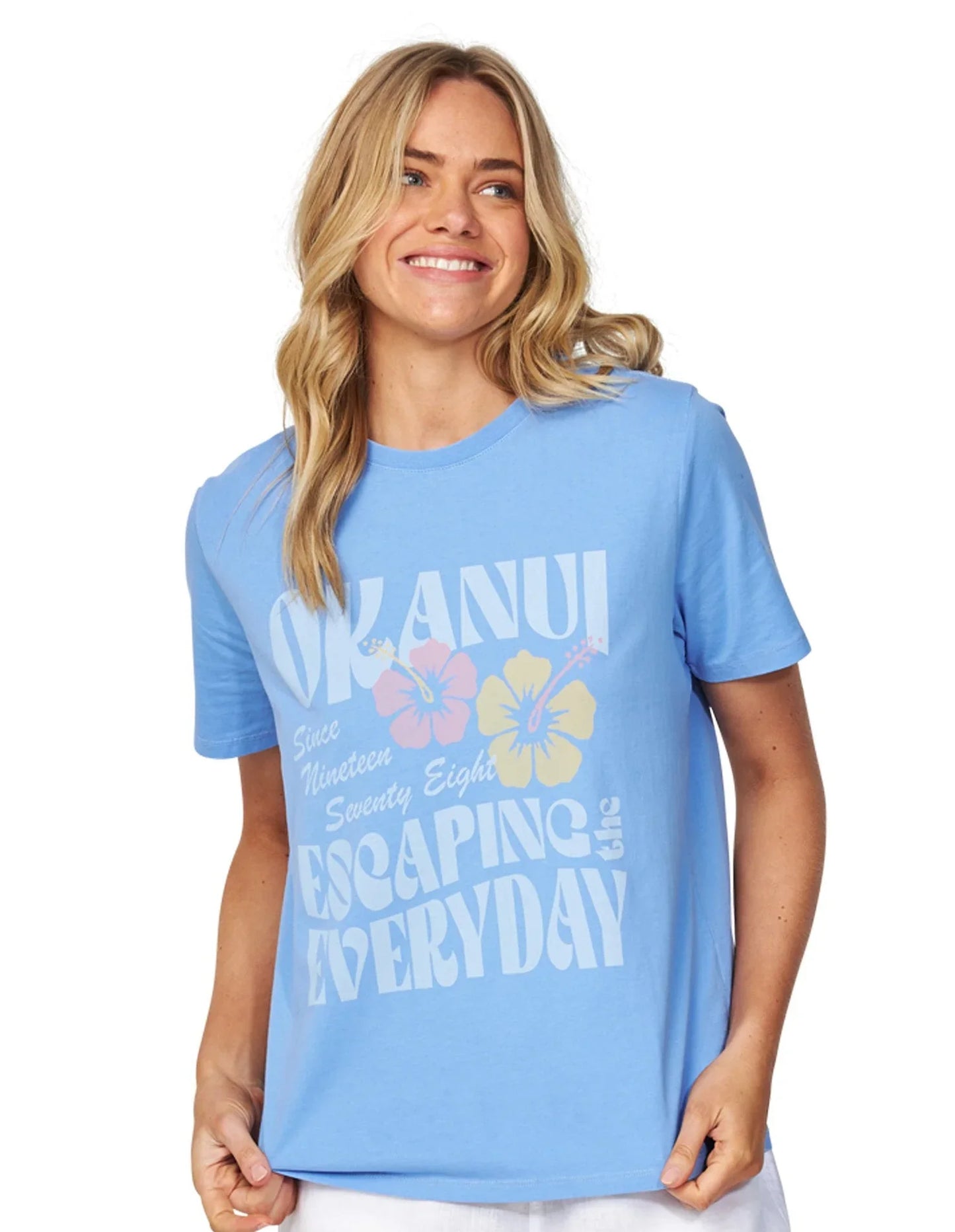 Womens - T-Shirt - Sundrench - Washed Blue