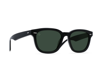 RAEN - Sunglasses - MYLES - Recycled Black/Green Polarized - 53