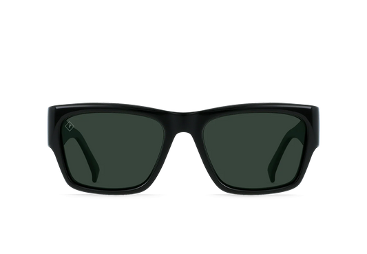 RAEN - SUNGLASSES - RUFO - Recycled Black/Green Polarized - 55